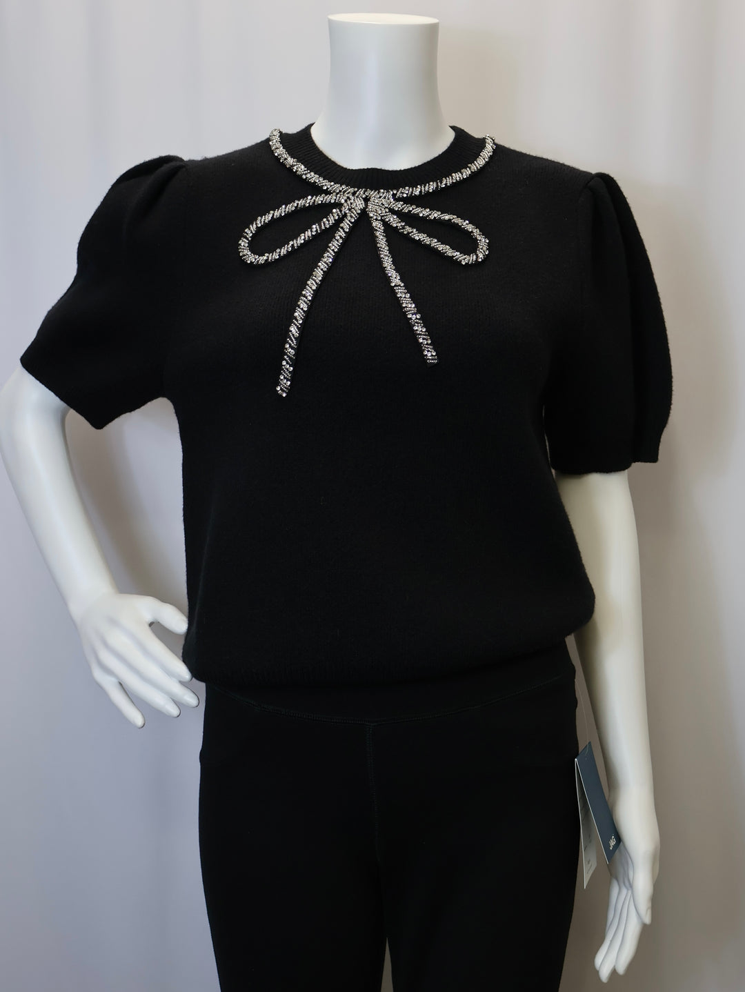 SY9514 - Bow Embellishment Sweater-02-Tops/Blouses-She + Sky-Krista Anne's Boutique, Women's Fashion and Accessories Located in Oklahoma City, OK and Black Mountain, NC