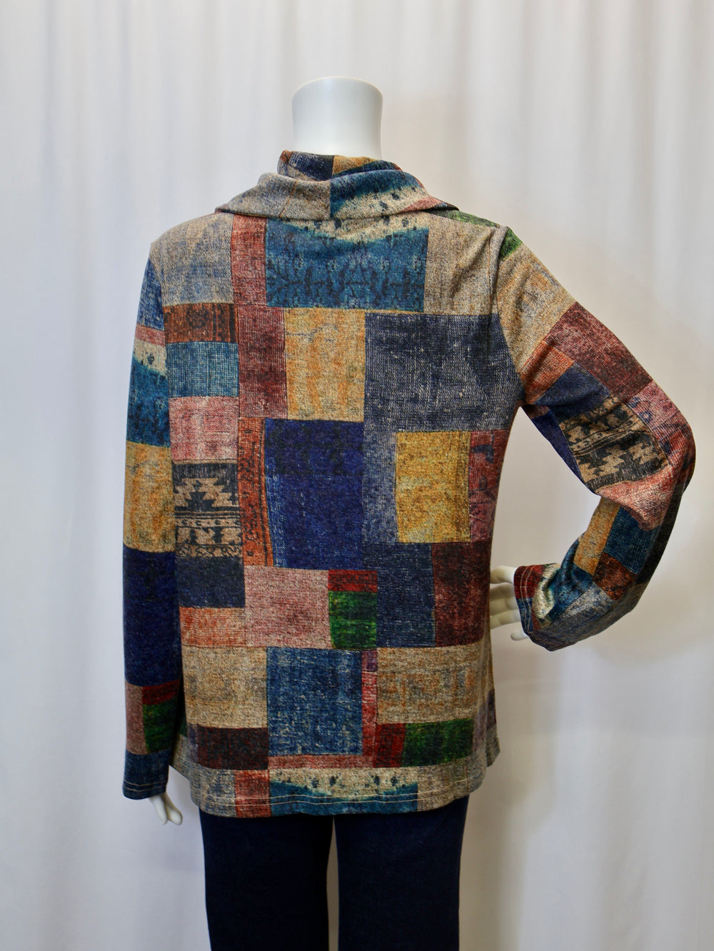 25846 - Knit Cowl Button Detail Top-02-Tops/Blouses-Shana-Krista Anne's Boutique, Women's Fashion and Accessories Located in Oklahoma City, OK and Black Mountain, NC