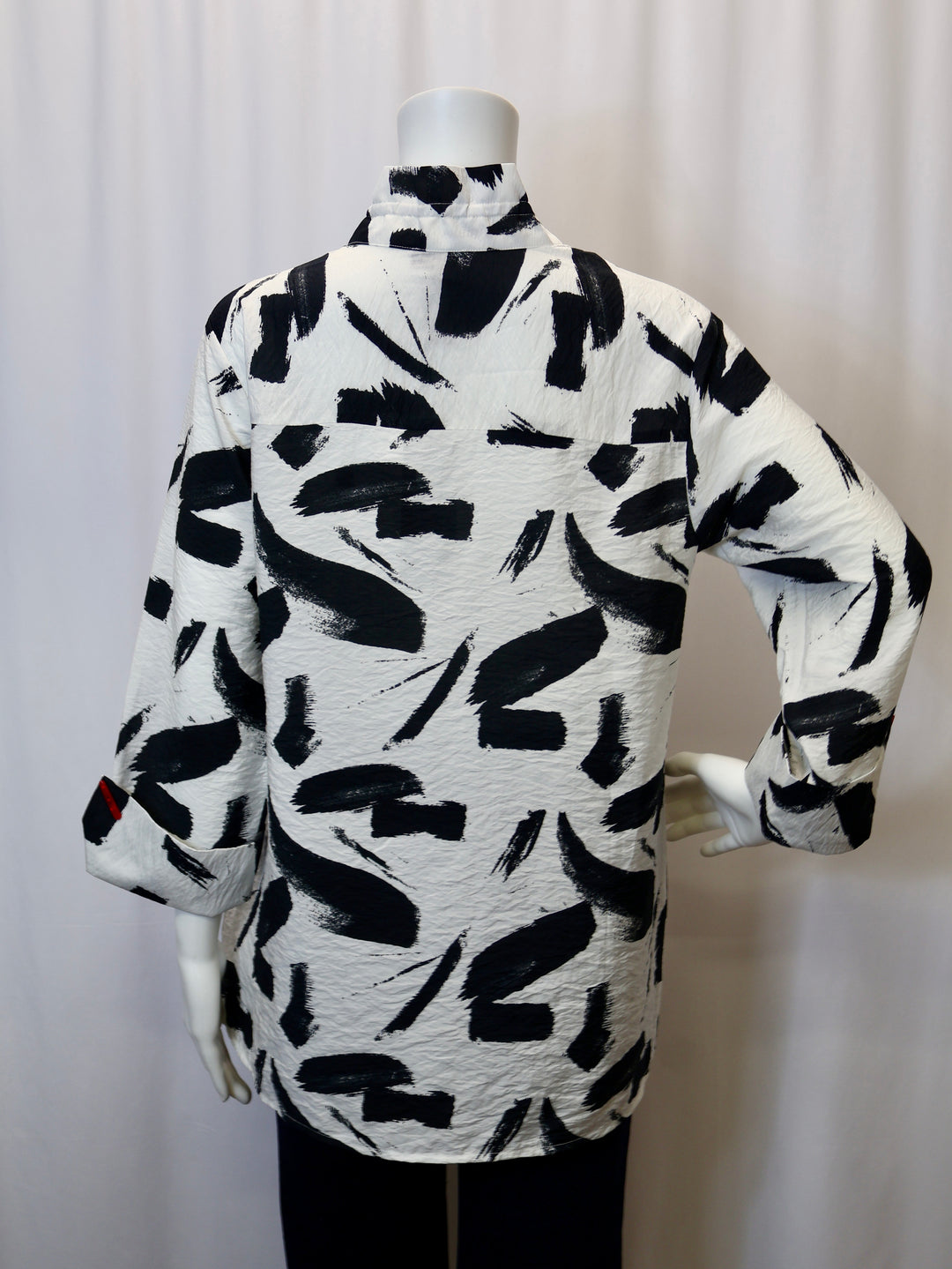 25535 - Red Piano Button Shirt-02-Tops/Blouses-Shana-Krista Anne's Boutique, Women's Fashion and Accessories Located in Oklahoma City, OK and Black Mountain, NC