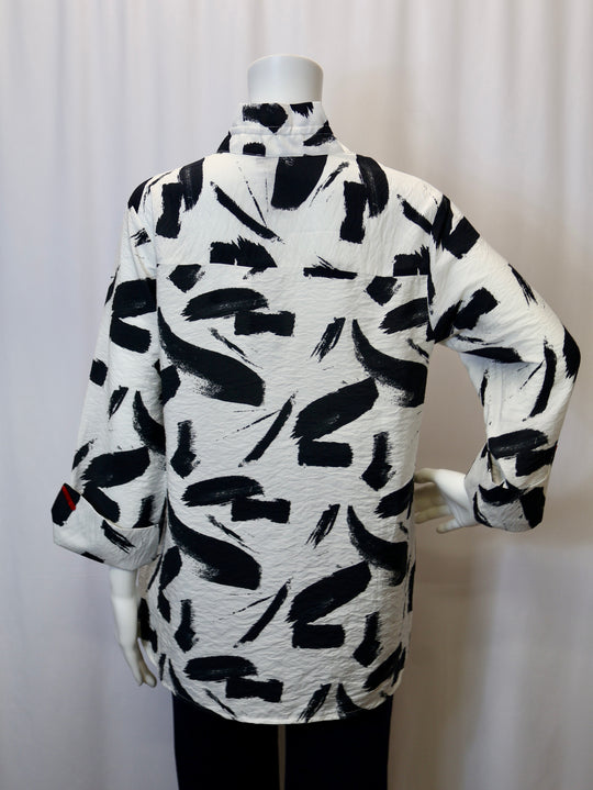 25535 - Red Piano Button Shirt-02-Tops/Blouses-Shana-Krista Anne's Boutique, Women's Fashion and Accessories Located in Oklahoma City, OK and Black Mountain, NC