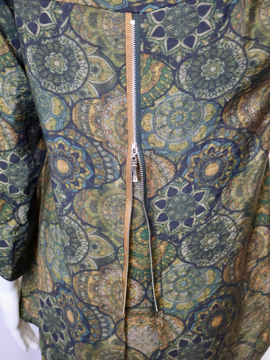 25509 - Printed Zip Back Shirt-02-Tops/Blouses-Shana-Krista Anne's Boutique, Women's Fashion and Accessories Located in Oklahoma City, OK and Black Mountain, NC