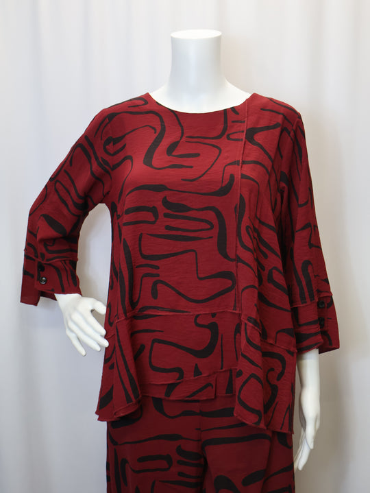 25810 - Airflow Two Tone Tunic-02-Tops/Blouses-Shana-Krista Anne's Boutique, Women's Fashion and Accessories Located in Oklahoma City, OK and Black Mountain, NC