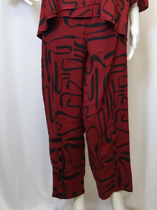 25813- Airflow Two Tone Button Detail Pants-04-Bottoms-Shana-Krista Anne's Boutique, Women's Fashion and Accessories Located in Oklahoma City, OK and Black Mountain, NC