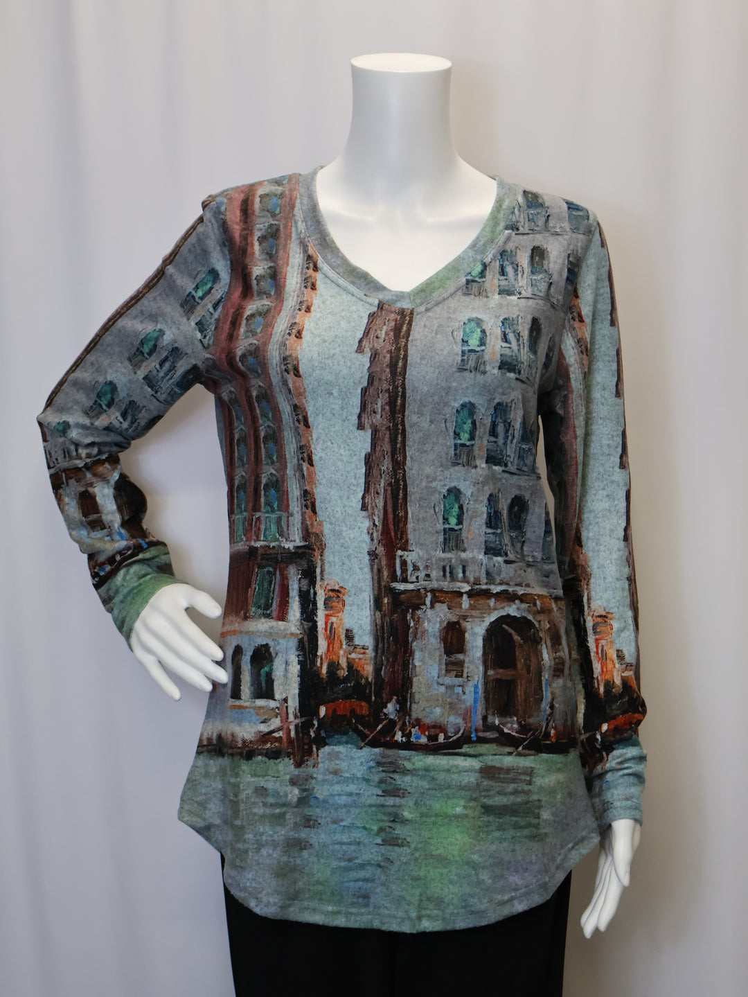 25633 - Fleece Basic Top-02-Tops/Blouses-Shana-Krista Anne's Boutique, Women's Fashion and Accessories Located in Oklahoma City, OK and Black Mountain, NC