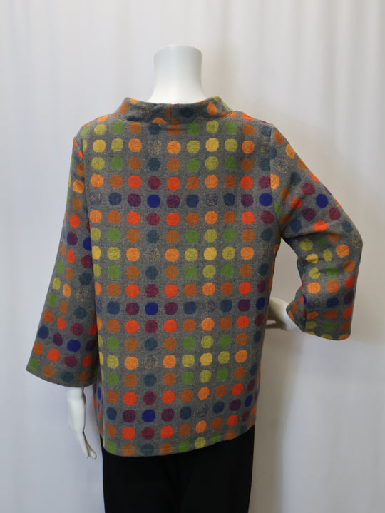 25826 - Dot Mock Neck Top-02-Tops/Blouses-Shana-Krista Anne's Boutique, Women's Fashion and Accessories Located in Oklahoma City, OK and Black Mountain, NC