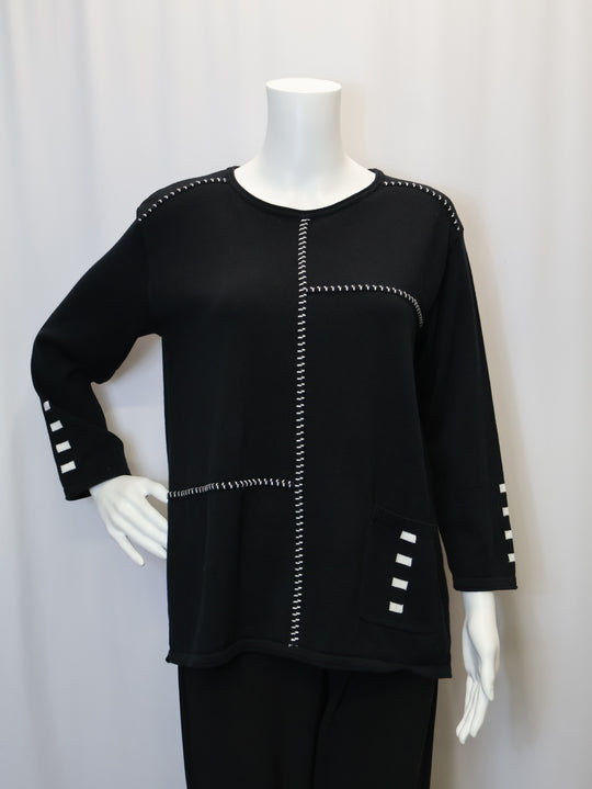 25728 - Cotton Scoop Neck Sweater-05-Sweaters-Shana-Krista Anne's Boutique, Women's Fashion and Accessories Located in Oklahoma City, OK and Black Mountain, NC