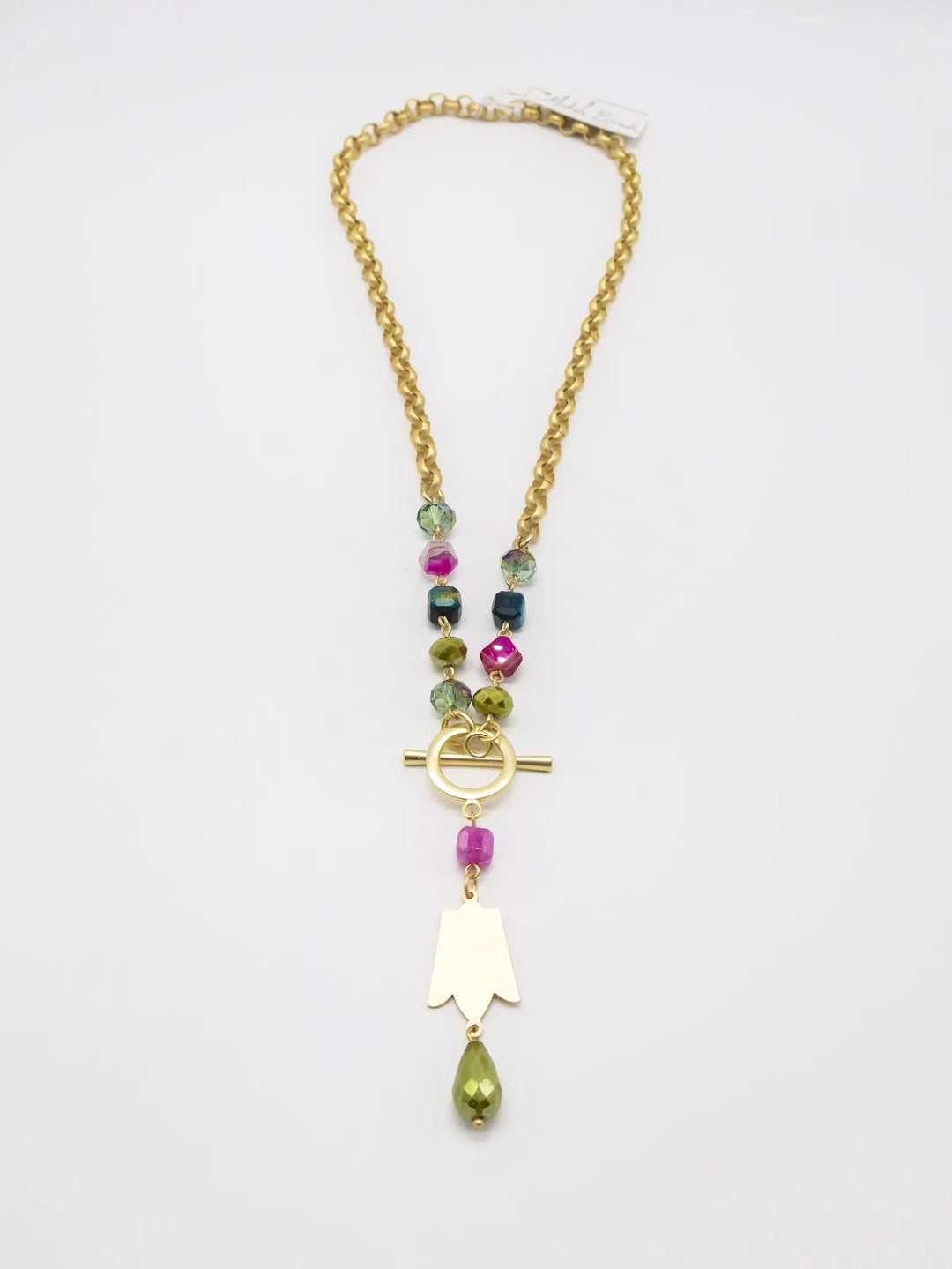 NW-25-112 - Beaded Toggle Pendant Necklace-10-Jewelry-Michele Busch Jewelry-Krista Anne's Boutique, Women's Fashion and Accessories Located in Oklahoma City, OK and Black Mountain, NC