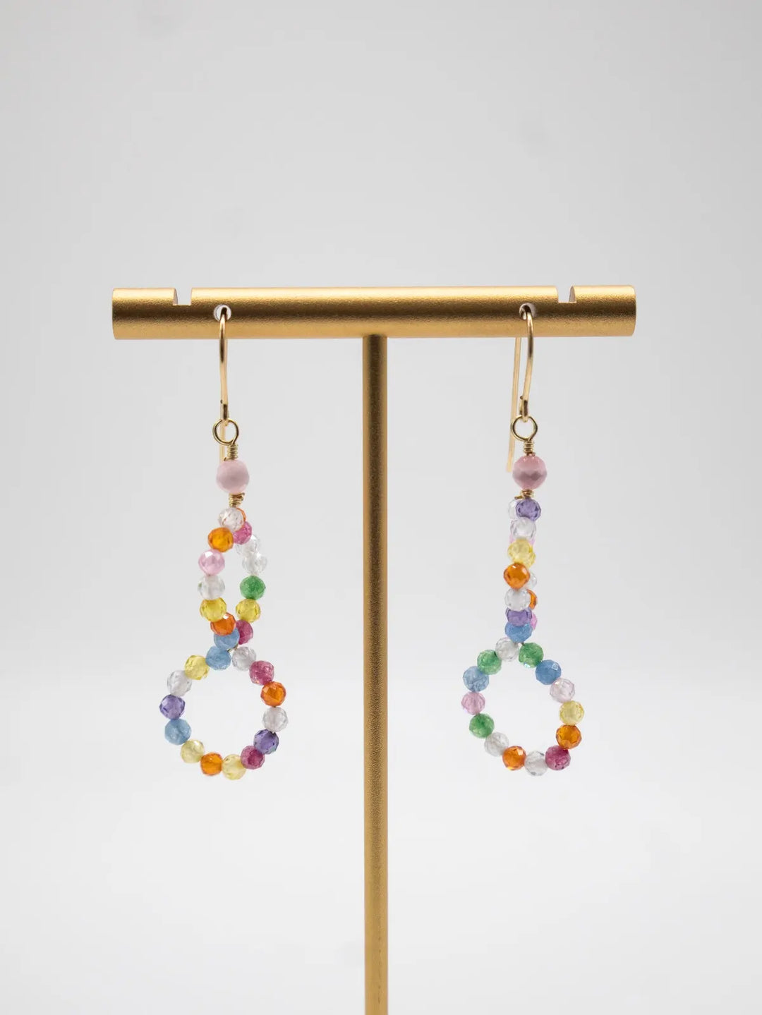 ET-26-32 - Multicolor Beaded Teardrop Earrings-10-Jewelry-Michele Busch Jewelry-Krista Anne's Boutique, Women's Fashion and Accessories Located in Oklahoma City, OK and Black Mountain, NC