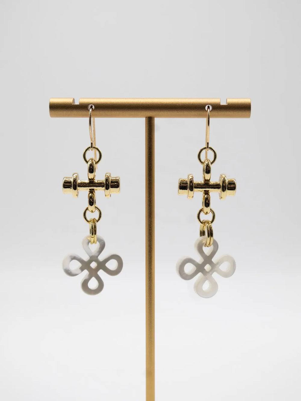 ET-26-150 - Quatrefoil Drop Earrings-10-Jewelry-Michele Busch Jewelry-Krista Anne's Boutique, Women's Fashion and Accessories Located in Oklahoma City, OK and Black Mountain, NC