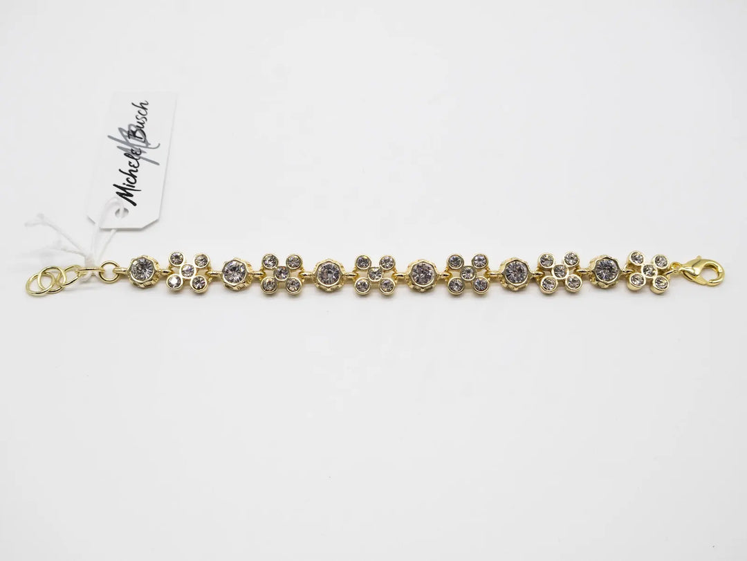 BT-26-72 - Crystal Floral Bracelet-10-Jewelry-Michele Busch Jewelry-Krista Anne's Boutique, Women's Fashion and Accessories Located in Oklahoma City, OK and Black Mountain, NC