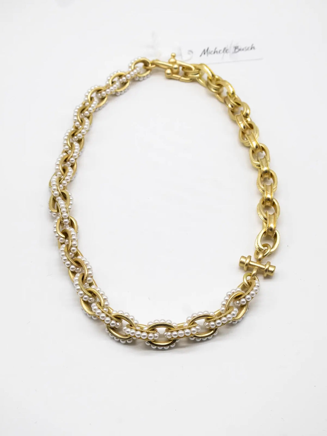 NT-26-86 - Pearl Chain Necklace-10-Jewelry-Michele Busch Jewelry-Krista Anne's Boutique, Women's Fashion and Accessories Located in Oklahoma City, OK and Black Mountain, NC