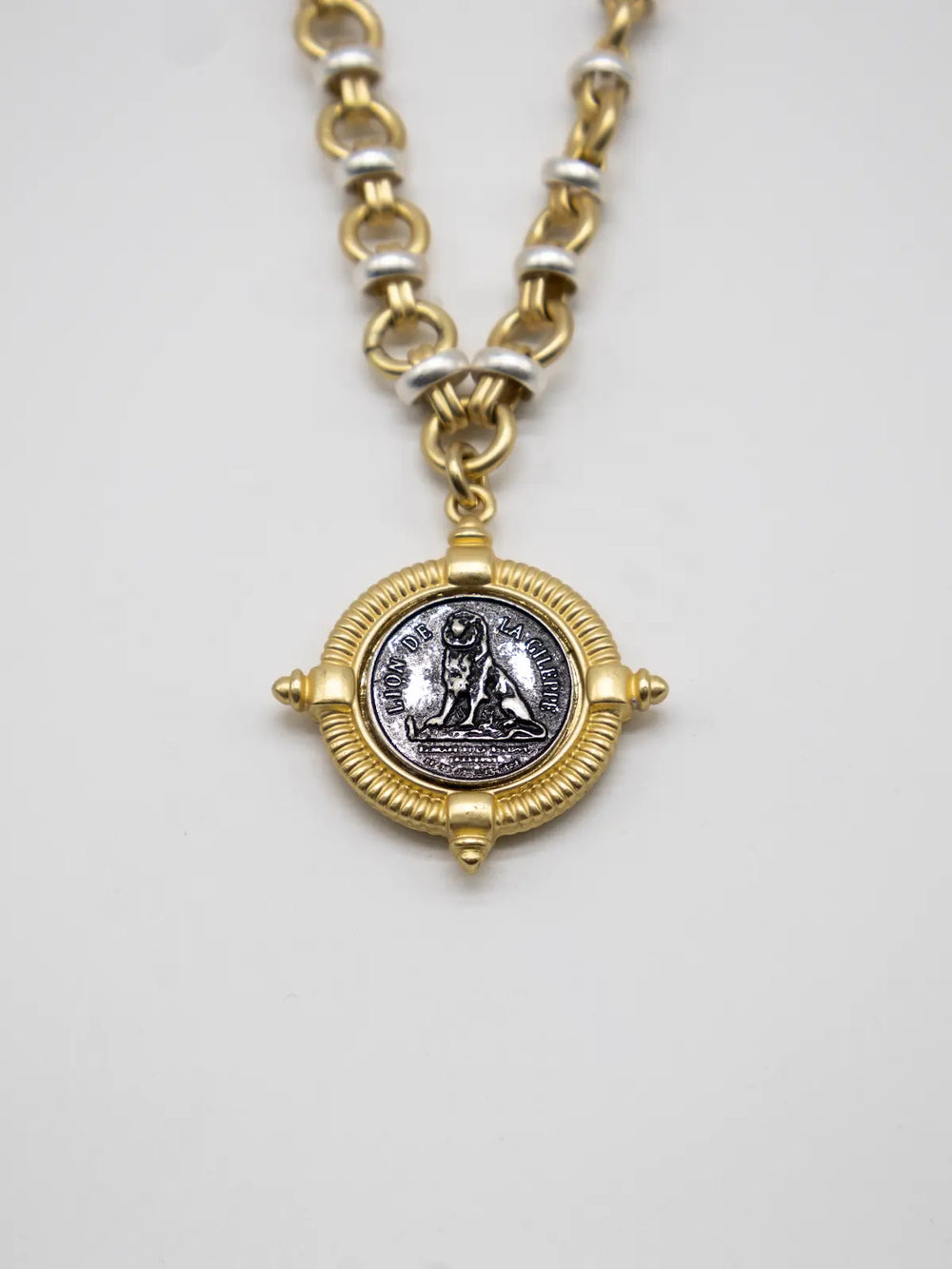 NW-26-39 - Lion Coin Necklace-10-Jewelry-Michele Busch Jewelry-Krista Anne's Boutique, Women's Fashion and Accessories Located in Oklahoma City, OK and Black Mountain, NC