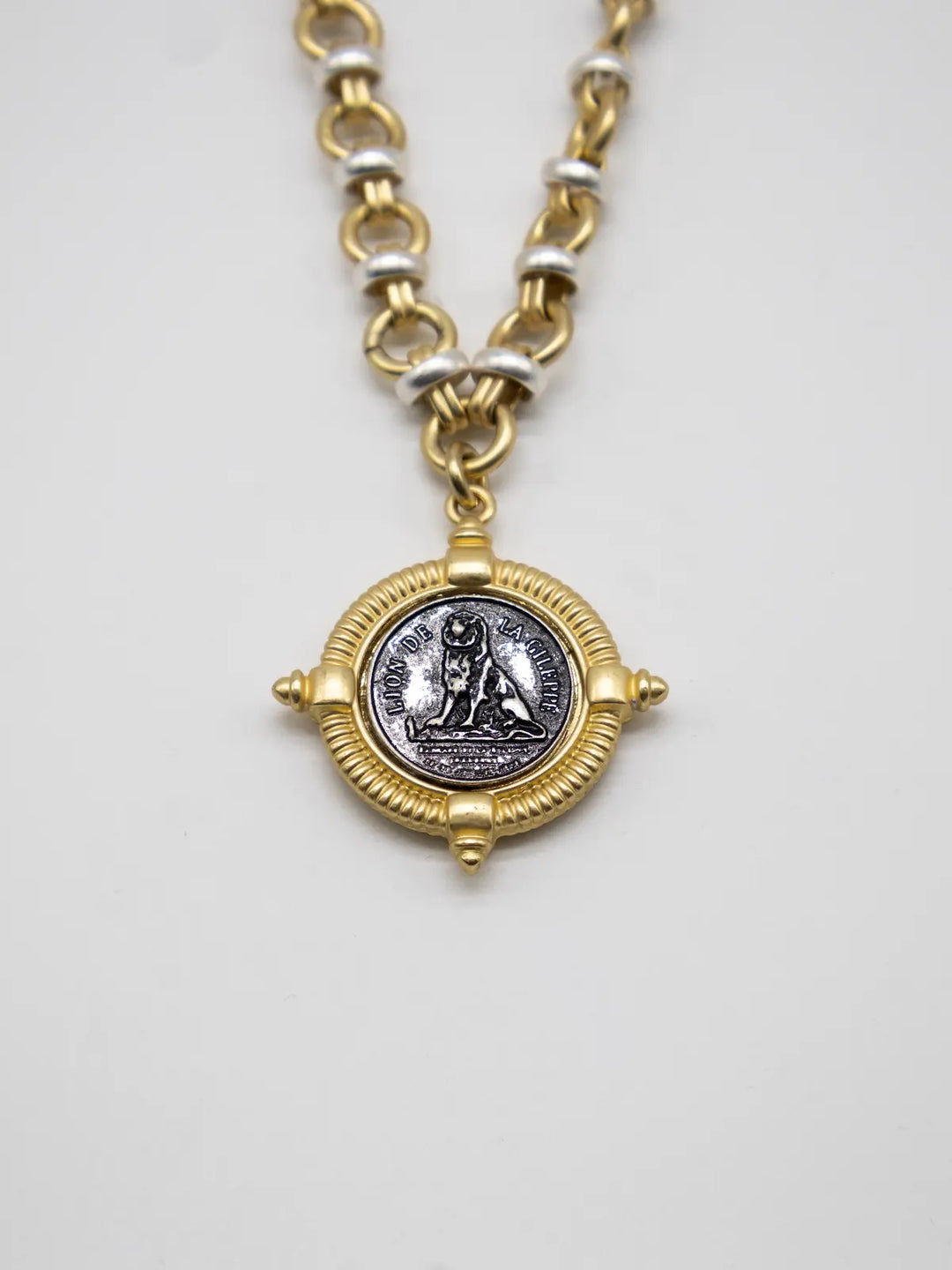 NW-26-39 - Lion Coin Necklace-10-Jewelry-Michele Busch Jewelry-Krista Anne's Boutique, Women's Fashion and Accessories Located in Oklahoma City, OK and Black Mountain, NC