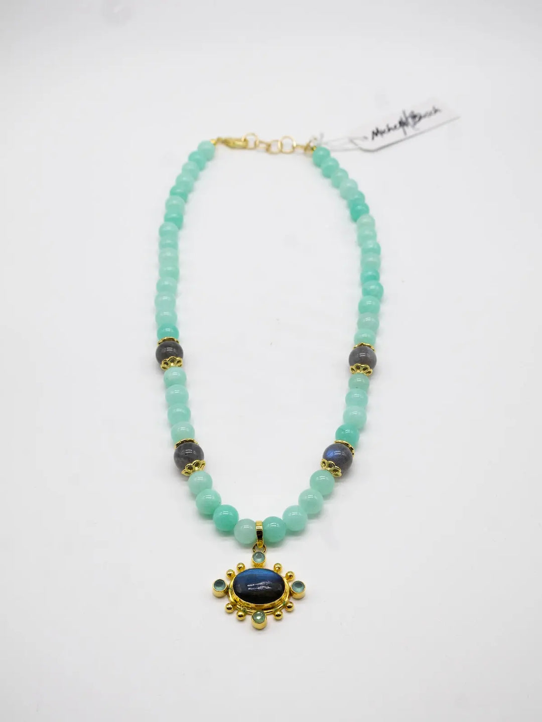 NT-26-22A - Beaded Pendant Necklace-10-Jewelry-Michele Busch Jewelry-Krista Anne's Boutique, Women's Fashion and Accessories Located in Oklahoma City, OK and Black Mountain, NC
