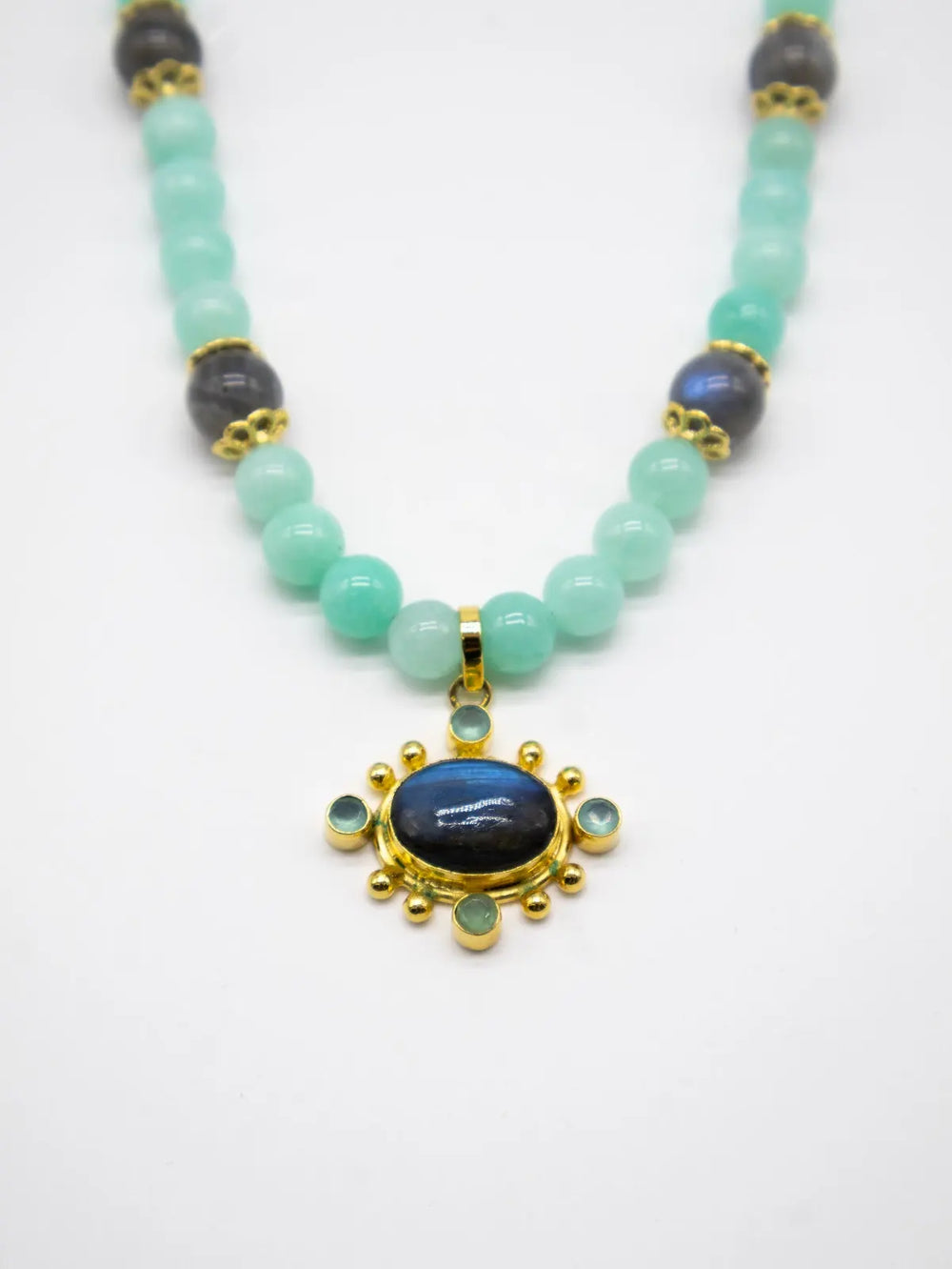 NT-26-22A - Beaded Pendant Necklace-10-Jewelry-Michele Busch Jewelry-Krista Anne's Boutique, Women's Fashion and Accessories Located in Oklahoma City, OK and Black Mountain, NC