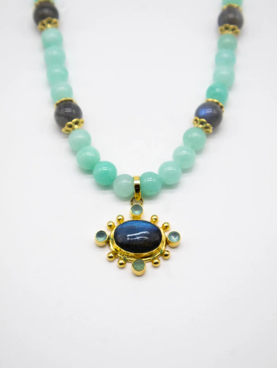 NT-26-22A - Beaded Pendant Necklace-10-Jewelry-Michele Busch Jewelry-Krista Anne's Boutique, Women's Fashion and Accessories Located in Oklahoma City, OK and Black Mountain, NC
