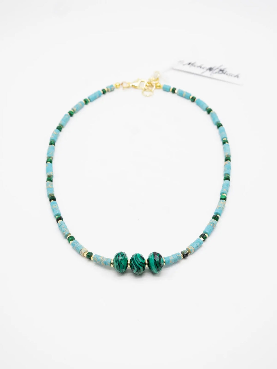 NT-26-160 - Beaded Stone Necklace-10-Jewelry-Michele Busch Jewelry-Krista Anne's Boutique, Women's Fashion and Accessories Located in Oklahoma City, OK and Black Mountain, NC