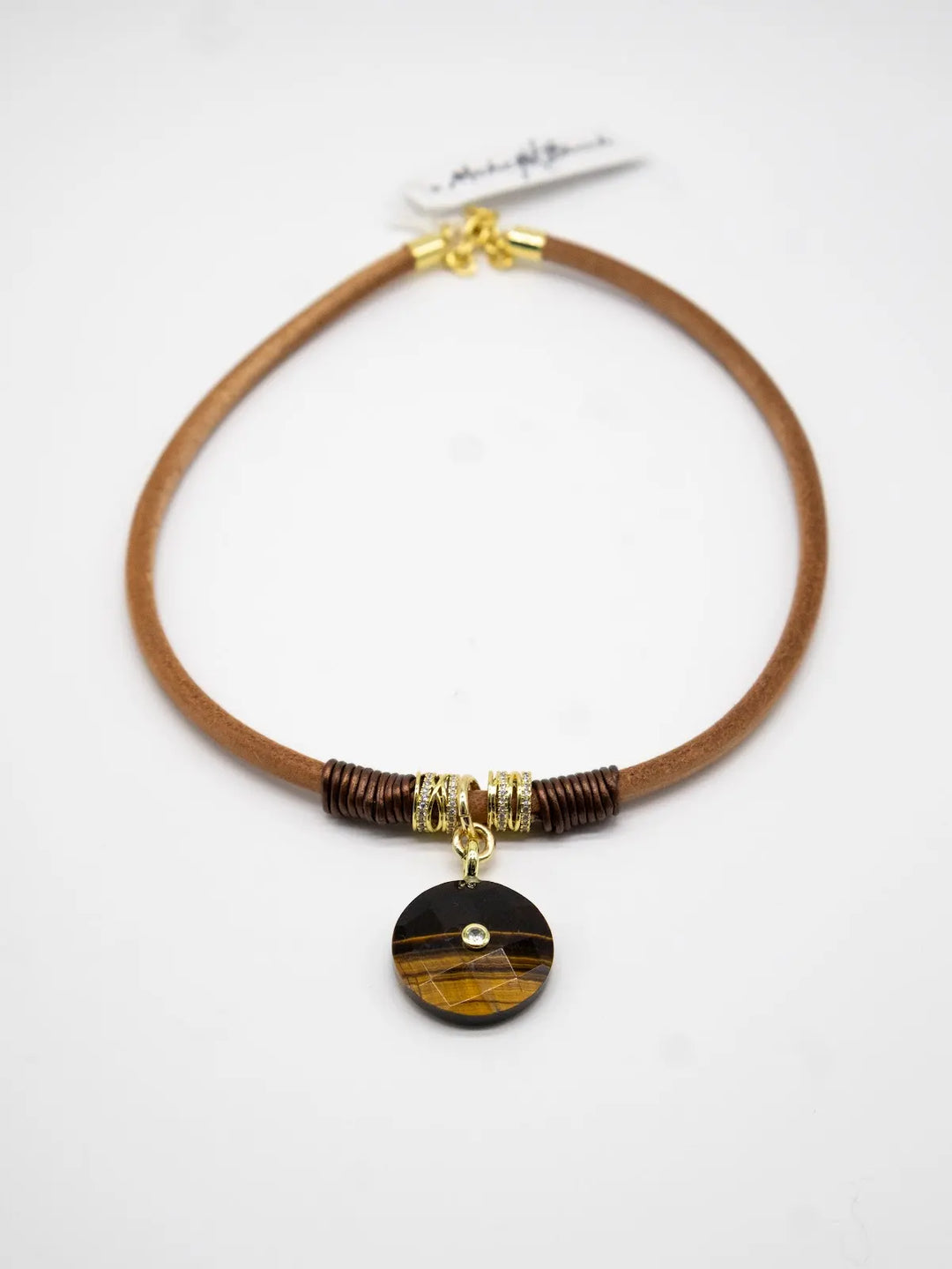 NT-26-177 - Tiger Eye Pendant Necklace-10-Jewelry-Michele Busch Jewelry-Krista Anne's Boutique, Women's Fashion and Accessories Located in Oklahoma City, OK and Black Mountain, NC