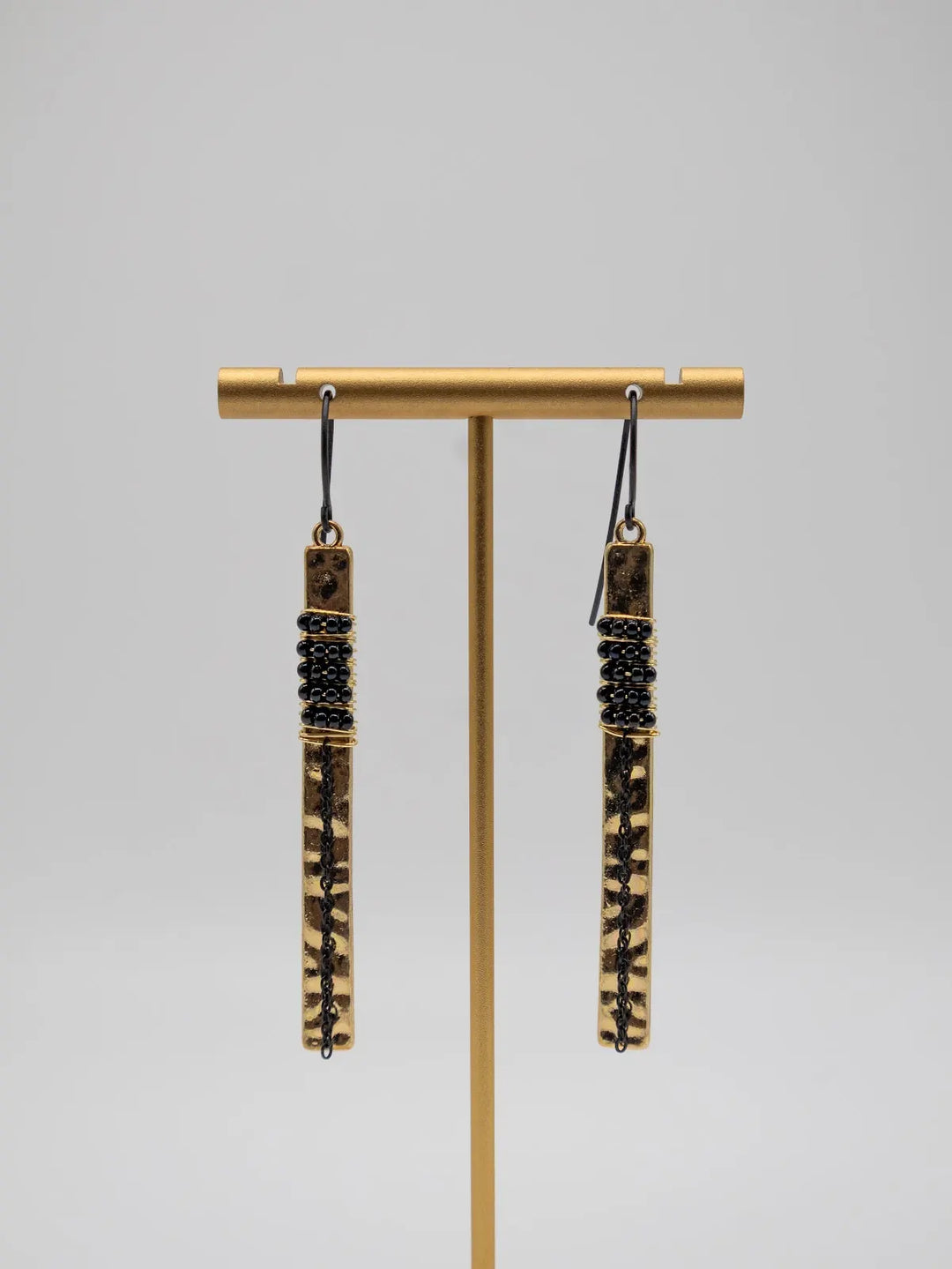 EW-23-77 - Beaded Bar Earrings-10-Jewelry-Michele Busch Jewelry-Krista Anne's Boutique, Women's Fashion and Accessories Located in Oklahoma City, OK and Black Mountain, NC
