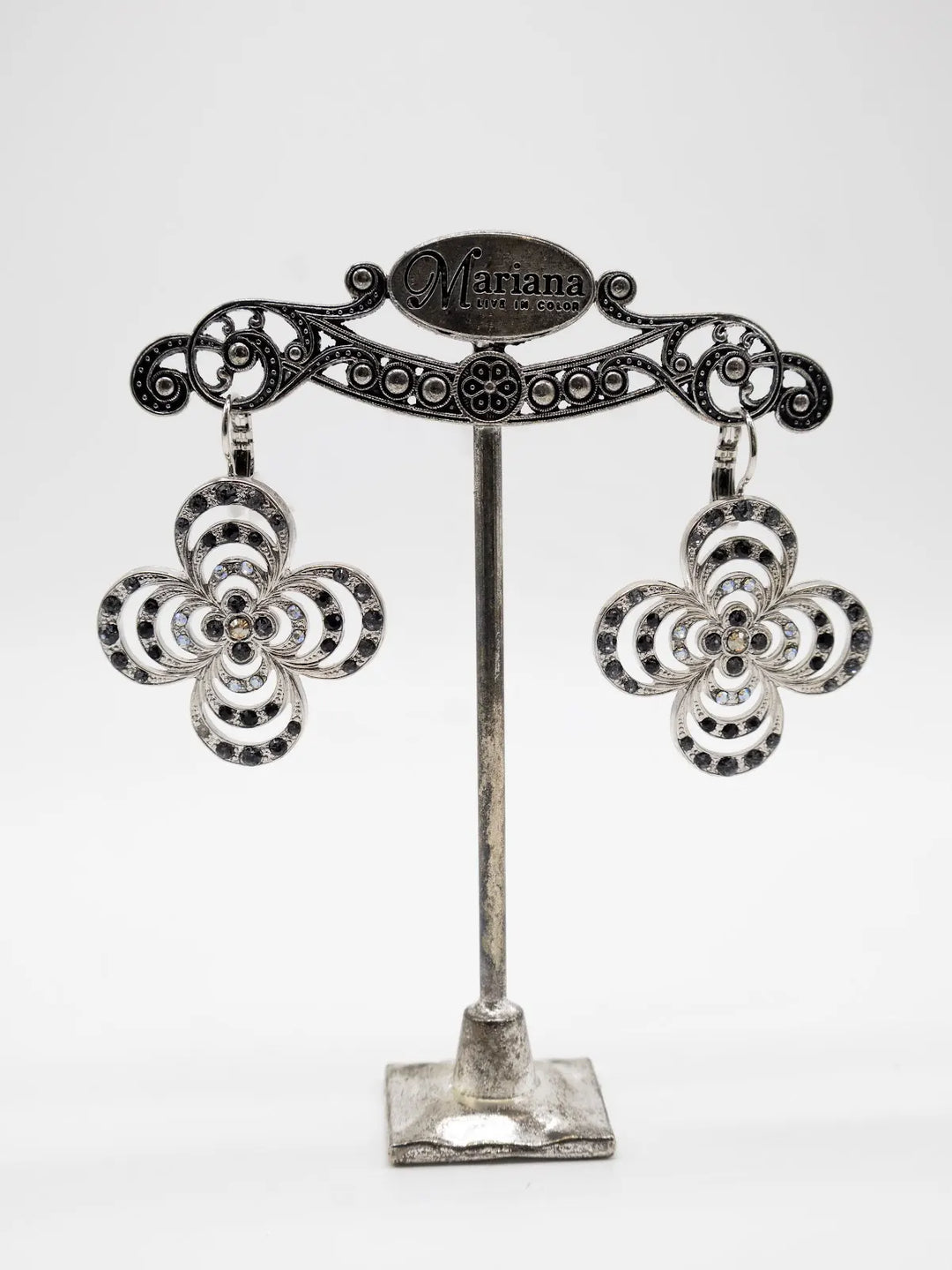 E-1209/1-1908-RO6 - Filigree Blossom Leverback Earrings-10-Jewelry-Mariana-Krista Anne's Boutique, Women's Fashion and Accessories Located in Oklahoma City, OK and Black Mountain, NC