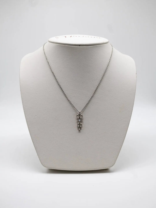 N-5628/3-2340-RO - Leaf Drop Necklace-10-Jewelry-Mariana-Krista Anne's Boutique, Women's Fashion and Accessories Located in Oklahoma City, OK and Black Mountain, NC