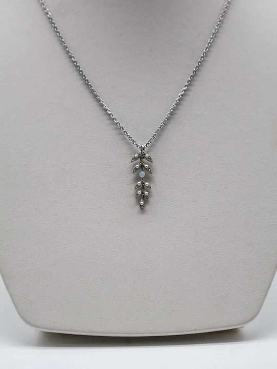 N-5628/3-2340-RO - Leaf Drop Necklace-10-Jewelry-Mariana-Krista Anne's Boutique, Women's Fashion and Accessories Located in Oklahoma City, OK and Black Mountain, NC