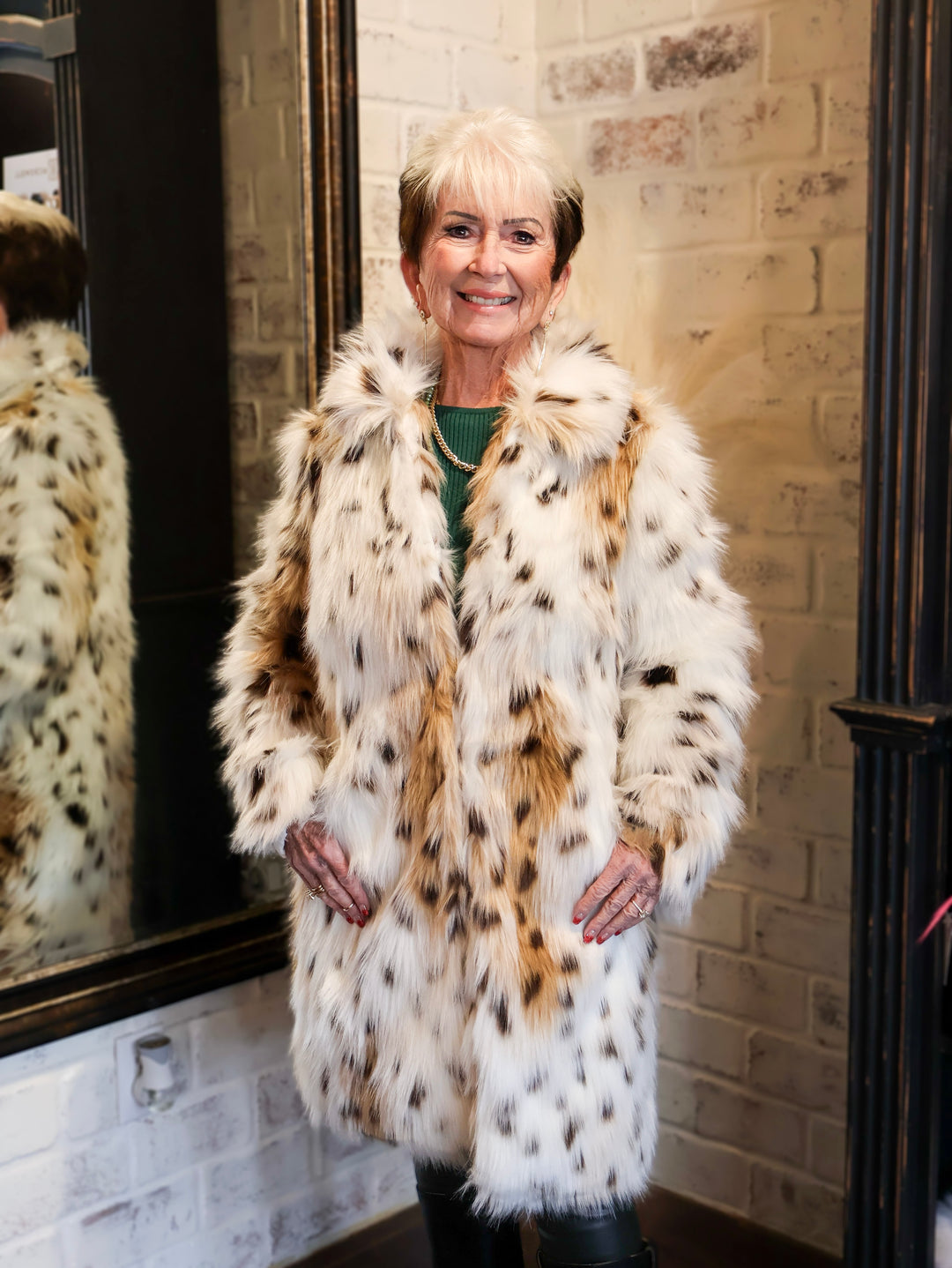 CLAFC0013 - Leopard Frost Coat-07-Coats/Outerwear-LA Coalition-Krista Anne's Boutique, Women's Fashion and Accessories Located in Oklahoma City, OK and Black Mountain, NC