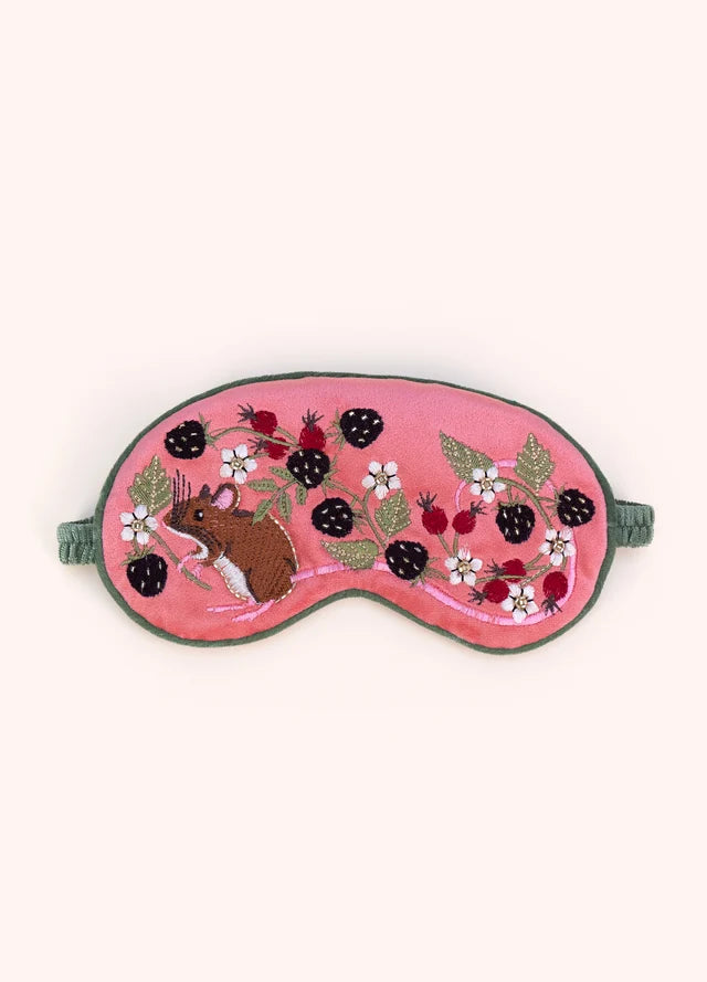 LEM34 - Mouse Embroidered Velvet Eye Mask-09-Accessories-Powder-Krista Anne's Boutique, Women's Fashion and Accessories Located in Oklahoma City, OK and Black Mountain, NC