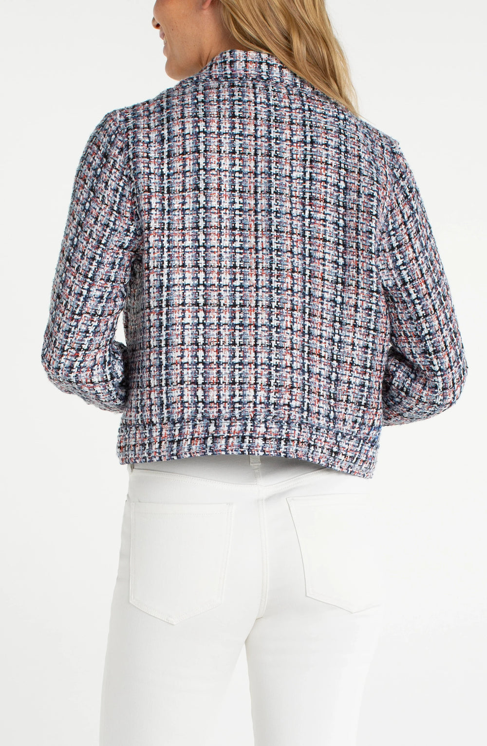 LM1C69TR06 - Tweed Button Front Jacket-01-Jackets/Blazers-Liverpool-Krista Anne's Boutique, Women's Fashion and Accessories Located in Oklahoma City, OK and Black Mountain, NC