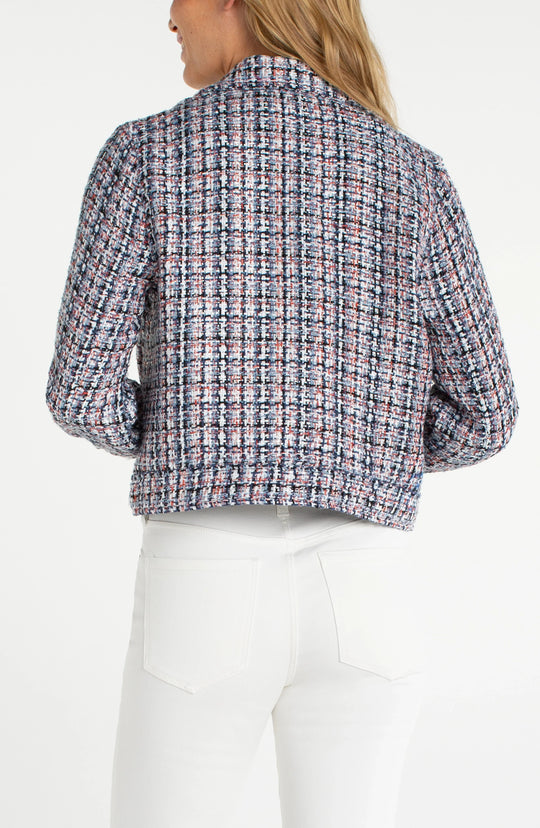 LM1C69TR06 - Tweed Button Front Jacket-01-Jackets/Blazers-Liverpool-Krista Anne's Boutique, Women's Fashion and Accessories Located in Oklahoma City, OK and Black Mountain, NC