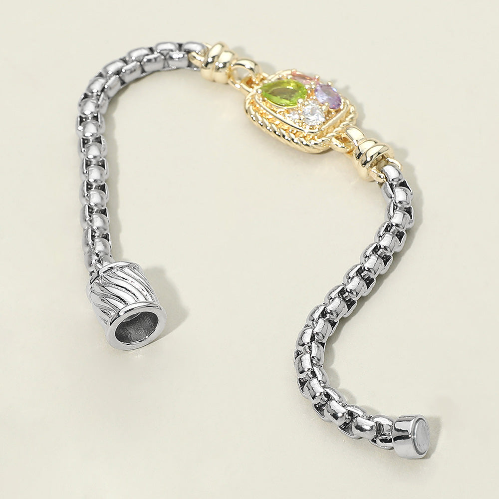 MGB1694 - Embellished Crystal Center Bracelet-10-Jewelry-Wona Trading, Inc.-Krista Anne's Boutique, Women's Fashion and Accessories Located in Oklahoma City, OK and Black Mountain, NC