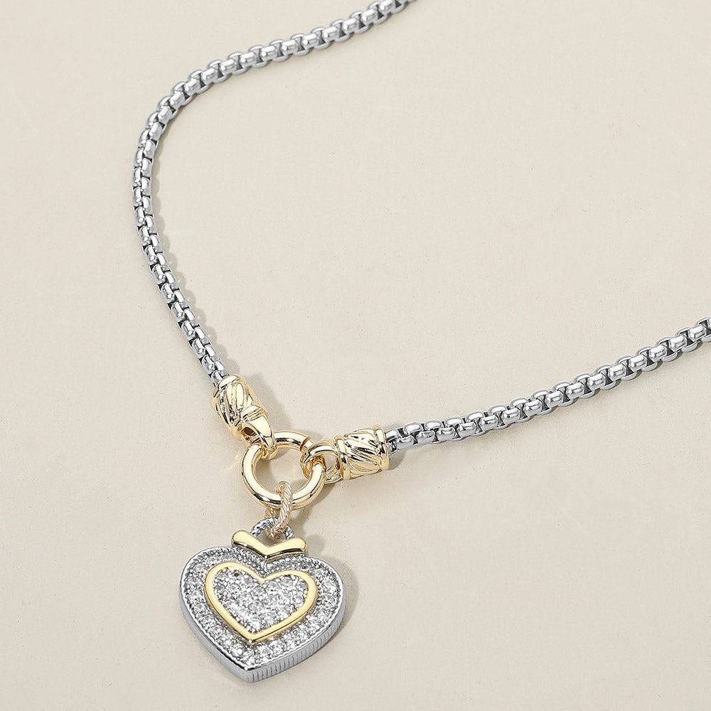PDN1407-TT - Pave Heart Pendant-10-Jewelry-Wona Trading, Inc.-Krista Anne's Boutique, Women's Fashion and Accessories Located in Oklahoma City, OK and Black Mountain, NC