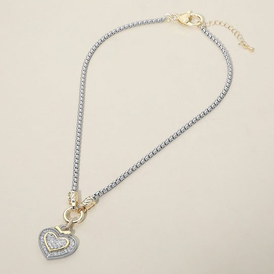 PDN1407-TT - Pave Heart Pendant-10-Jewelry-Wona Trading, Inc.-Krista Anne's Boutique, Women's Fashion and Accessories Located in Oklahoma City, OK and Black Mountain, NC