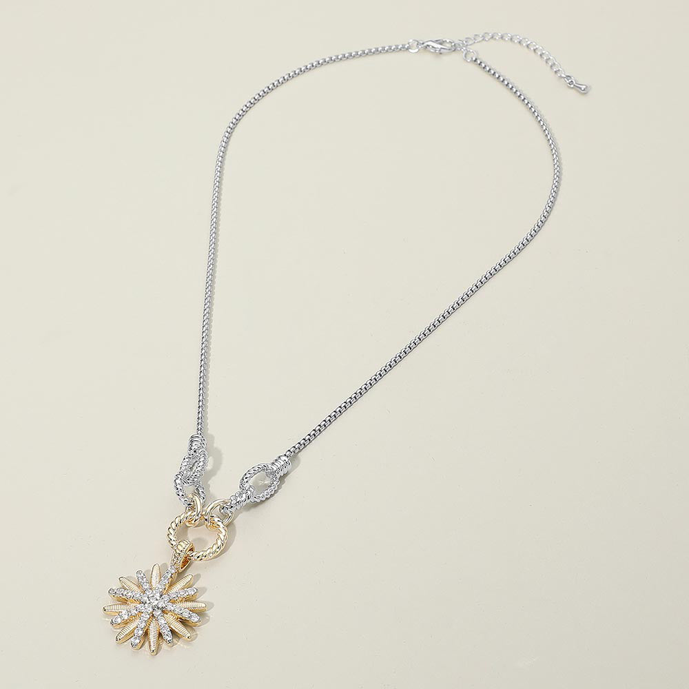 PDN9296 - Aurora Radiance Sunburst Necklace-10-Jewelry-Wona Trading, Inc.-Krista Anne's Boutique, Women's Fashion and Accessories Located in Oklahoma City, OK and Black Mountain, NC