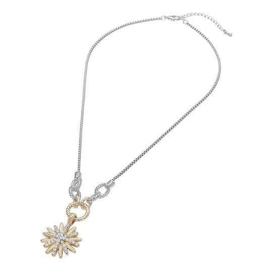 PDN9296 - Aurora Radiance Sunburst Necklace-10-Jewelry-Wona Trading, Inc.-Krista Anne's Boutique, Women's Fashion and Accessories Located in Oklahoma City, OK and Black Mountain, NC