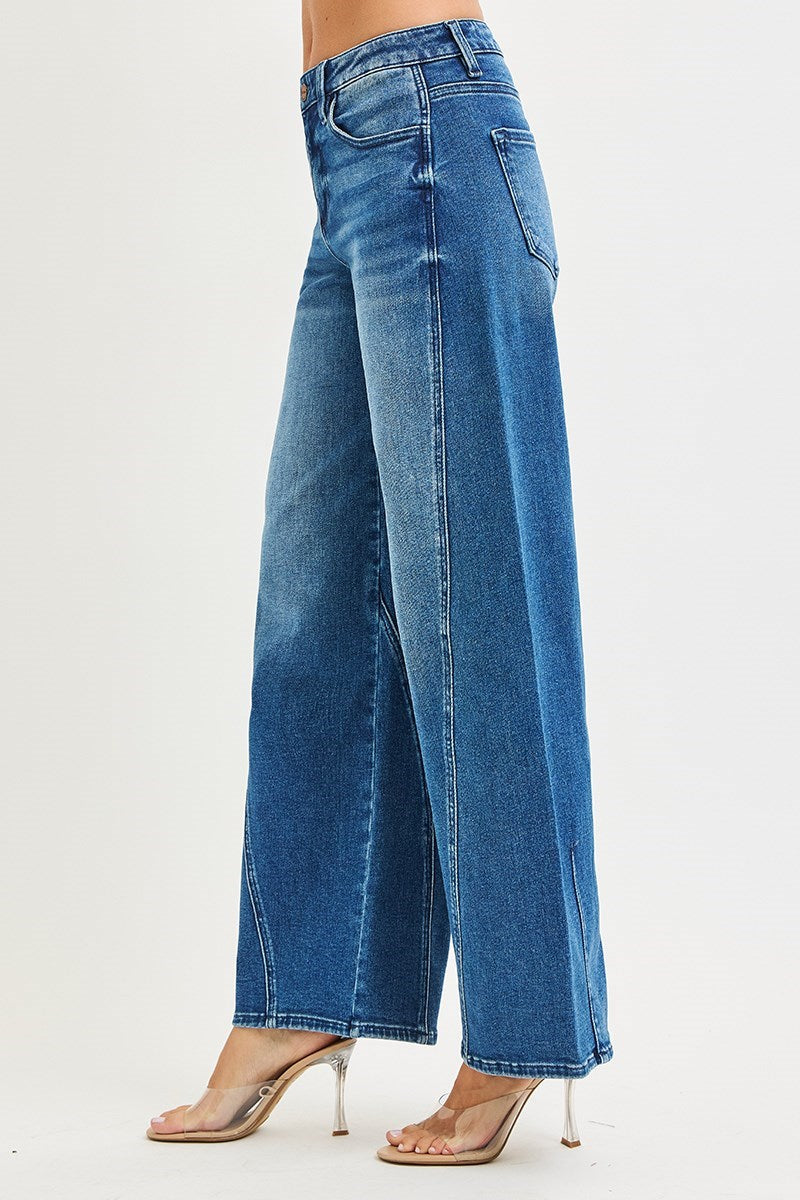PG21259 - Starla Wide Leg Jean-04-Bottoms-Risen Jeans-Krista Anne's Boutique, Women's Fashion and Accessories Located in Oklahoma City, OK and Black Mountain, NC