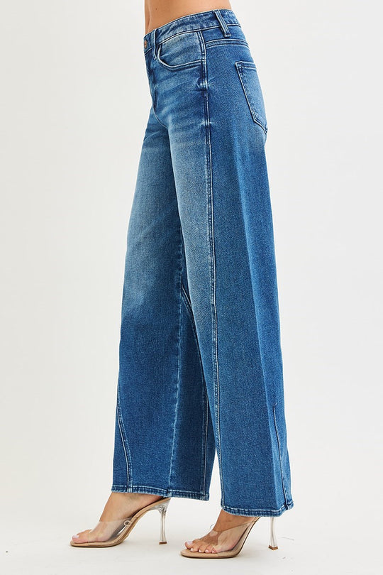 PG21259 - Starla Wide Leg Jean-04-Bottoms-Risen Jeans-Krista Anne's Boutique, Women's Fashion and Accessories Located in Oklahoma City, OK and Black Mountain, NC