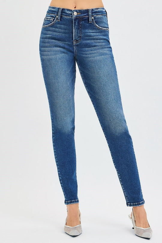 PKA21319 - Stephany Skinny Jeans-04-Bottoms-Risen-Krista Anne's Boutique, Women's Fashion and Accessories Located in Oklahoma City, OK and Black Mountain, NC