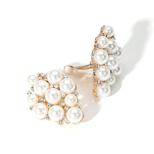 PN165-CR - Layered Pearls Necklace and Earrings-10-Jewelry-Wona Trading, Inc.-Krista Anne's Boutique, Women's Fashion and Accessories Located in Oklahoma City, OK and Black Mountain, NC