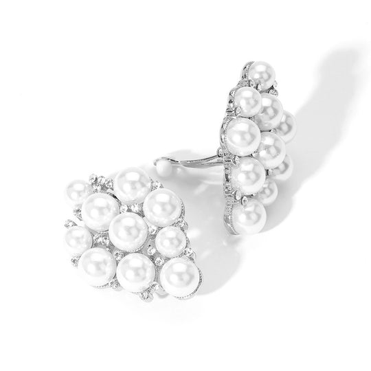 PN165-CR - Layered Pearls Necklace and Earrings-10-Jewelry-Wona Trading, Inc.-Krista Anne's Boutique, Women's Fashion and Accessories Located in Oklahoma City, OK and Black Mountain, NC