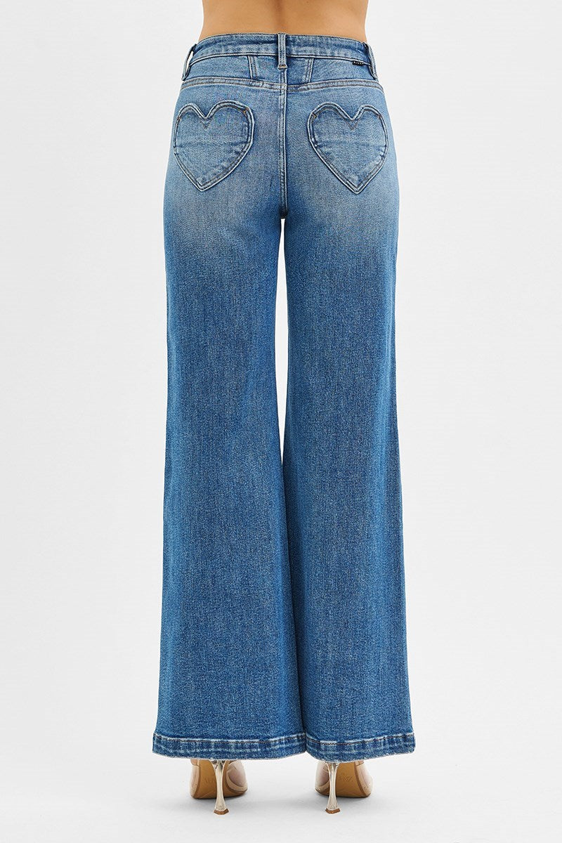 PW21353 - Mia Jeans-04-Bottoms-Risen Jeans-Krista Anne's Boutique, Women's Fashion and Accessories Located in Oklahoma City, OK and Black Mountain, NC