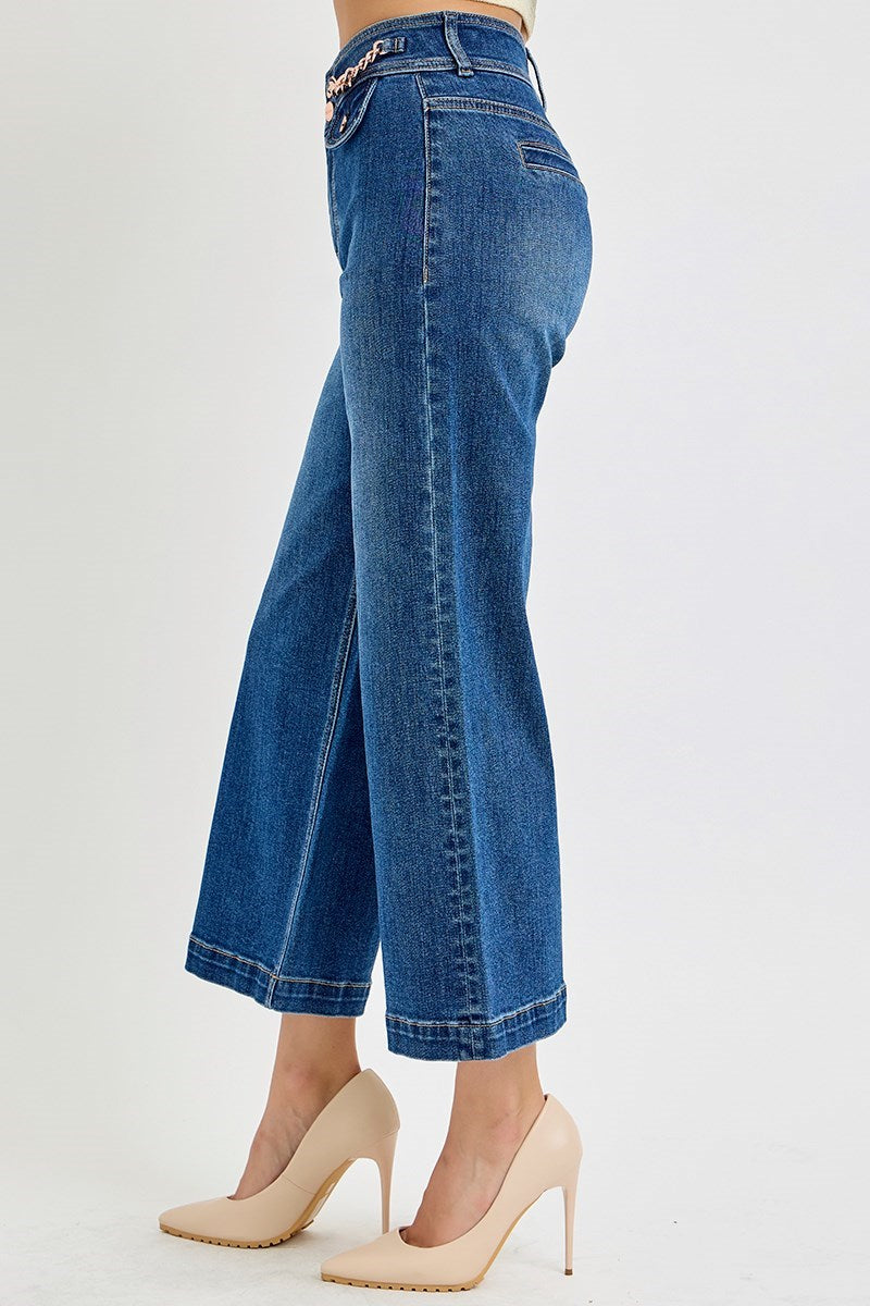PWC21016 - Jasmine Chain Jeans-04-Bottoms-Risen Jeans-Krista Anne's Boutique, Women's Fashion and Accessories Located in Oklahoma City, OK and Black Mountain, NC