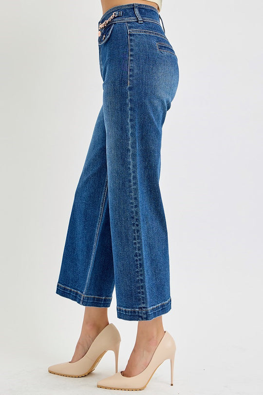 PWC21016 - Jasmine Chain Jeans-04-Bottoms-Risen Jeans-Krista Anne's Boutique, Women's Fashion and Accessories Located in Oklahoma City, OK and Black Mountain, NC