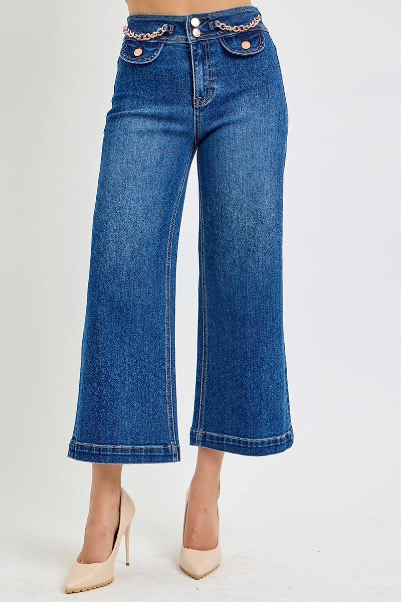PWC21016 - Jasmine Chain Jeans-04-Bottoms-Risen Jeans-Krista Anne's Boutique, Women's Fashion and Accessories Located in Oklahoma City, OK and Black Mountain, NC