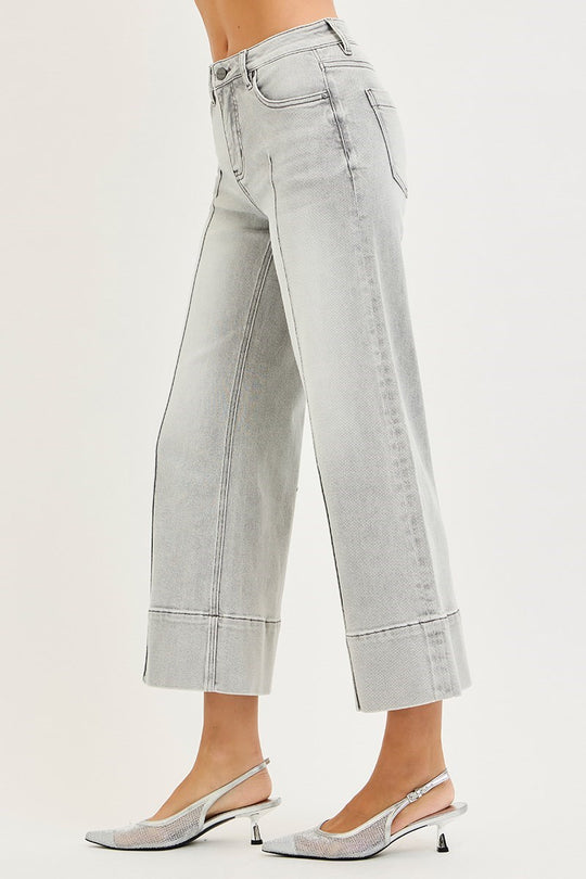 PWC21271 - Misty Pintuck Front Jeans-04-Bottoms-Risen Jeans-Krista Anne's Boutique, Women's Fashion and Accessories Located in Oklahoma City, OK and Black Mountain, NC