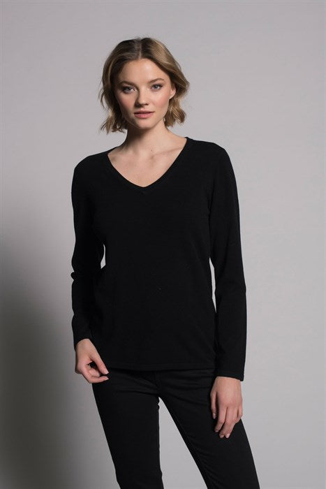 QK128 - V-Neck Sweater-05-Sweaters-Picadilly-Krista Anne's Boutique, Women's Fashion and Accessories Located in Oklahoma City, OK and Black Mountain, NC