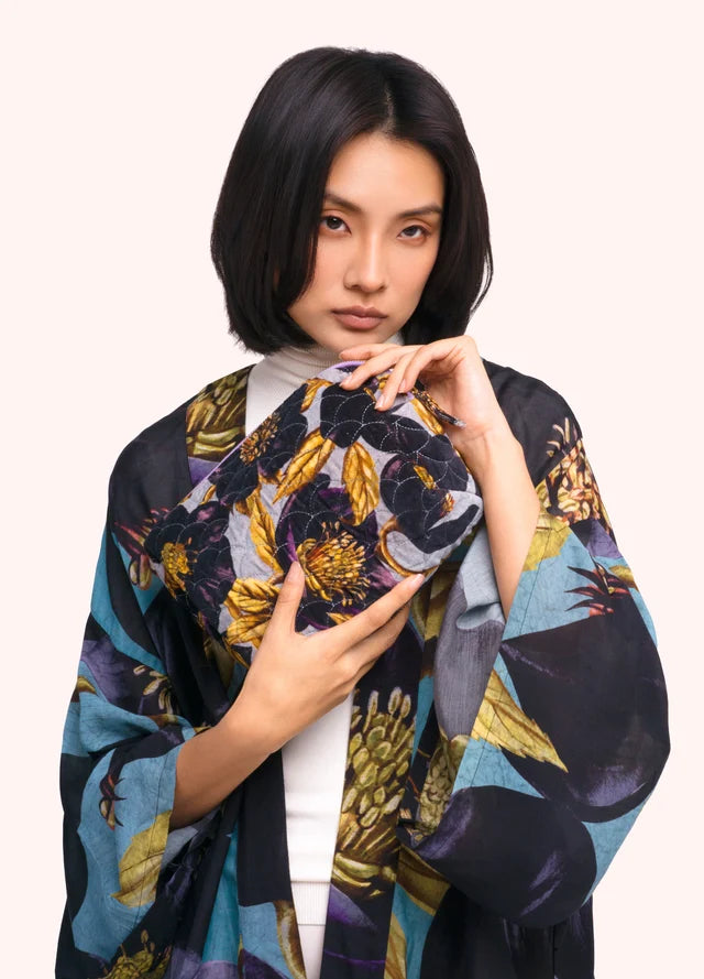QWB12 - Hellebore Quilted Velvet Washbag-09-Accessories-Powder-Krista Anne's Boutique, Women's Fashion and Accessories Located in Oklahoma City, OK and Black Mountain, NC