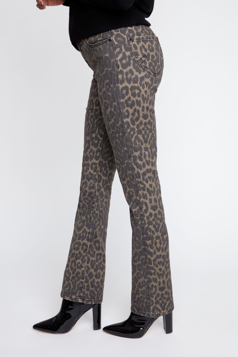 R10002-E2008SP - Leopard Print Narrow Leg Pant-04-Bottoms-Renuar-Krista Anne's Boutique, Women's Fashion and Accessories Located in Oklahoma City, OK and Black Mountain, NC