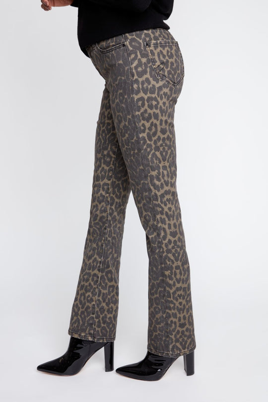 R10002-E2008SP - Leopard Print Narrow Leg Pant-04-Bottoms-Renuar-Krista Anne's Boutique, Women's Fashion and Accessories Located in Oklahoma City, OK and Black Mountain, NC