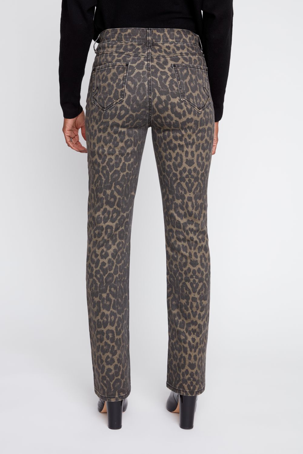 R10002-E2008SP - Leopard Print Narrow Leg Pant-04-Bottoms-Renuar-Krista Anne's Boutique, Women's Fashion and Accessories Located in Oklahoma City, OK and Black Mountain, NC
